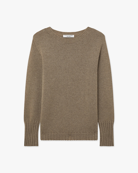 Women's Merano Crew Neck Sweater - Taupe Cashmere