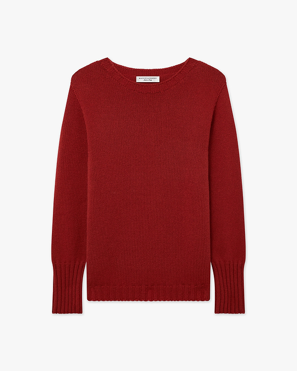 Merano Rundhalspullover Damen - Rot