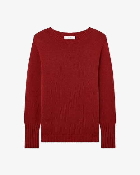 Women's Merano Crew Neck Sweater - Red Cashmere
