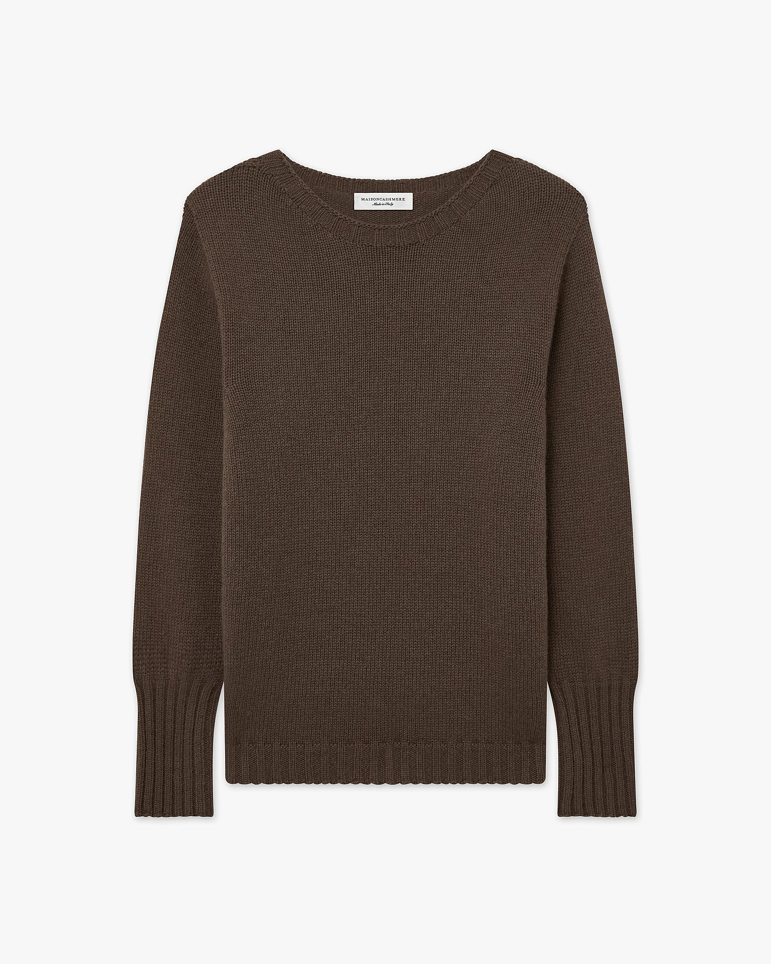 Women's Merano Crew Neck Sweater - Brown Cashmere