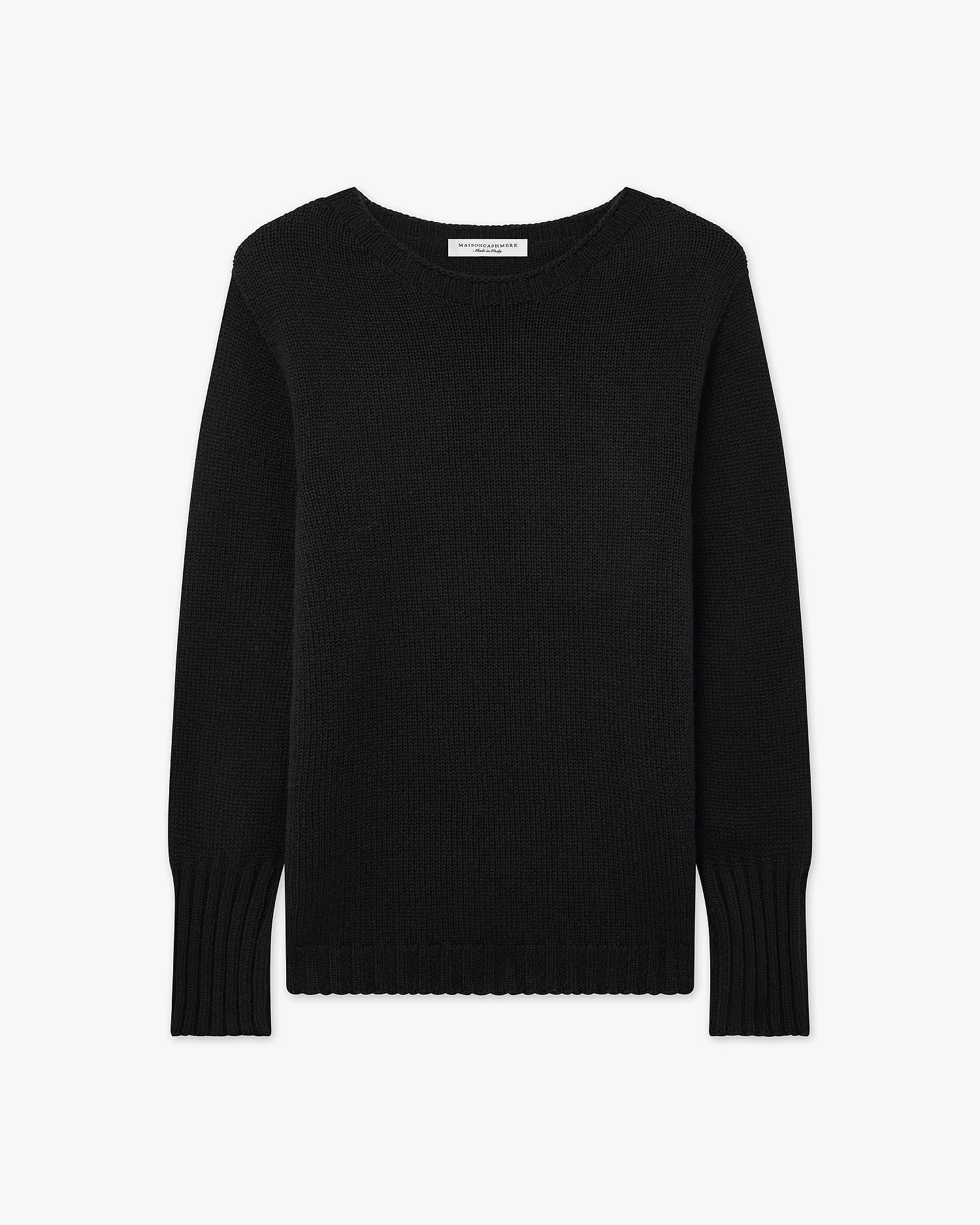 Women's Merano Crew Neck Sweater - Black Cashmere