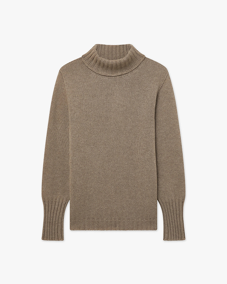 Women's Merano Turtleneck Sweater - Taupe Cashmere
