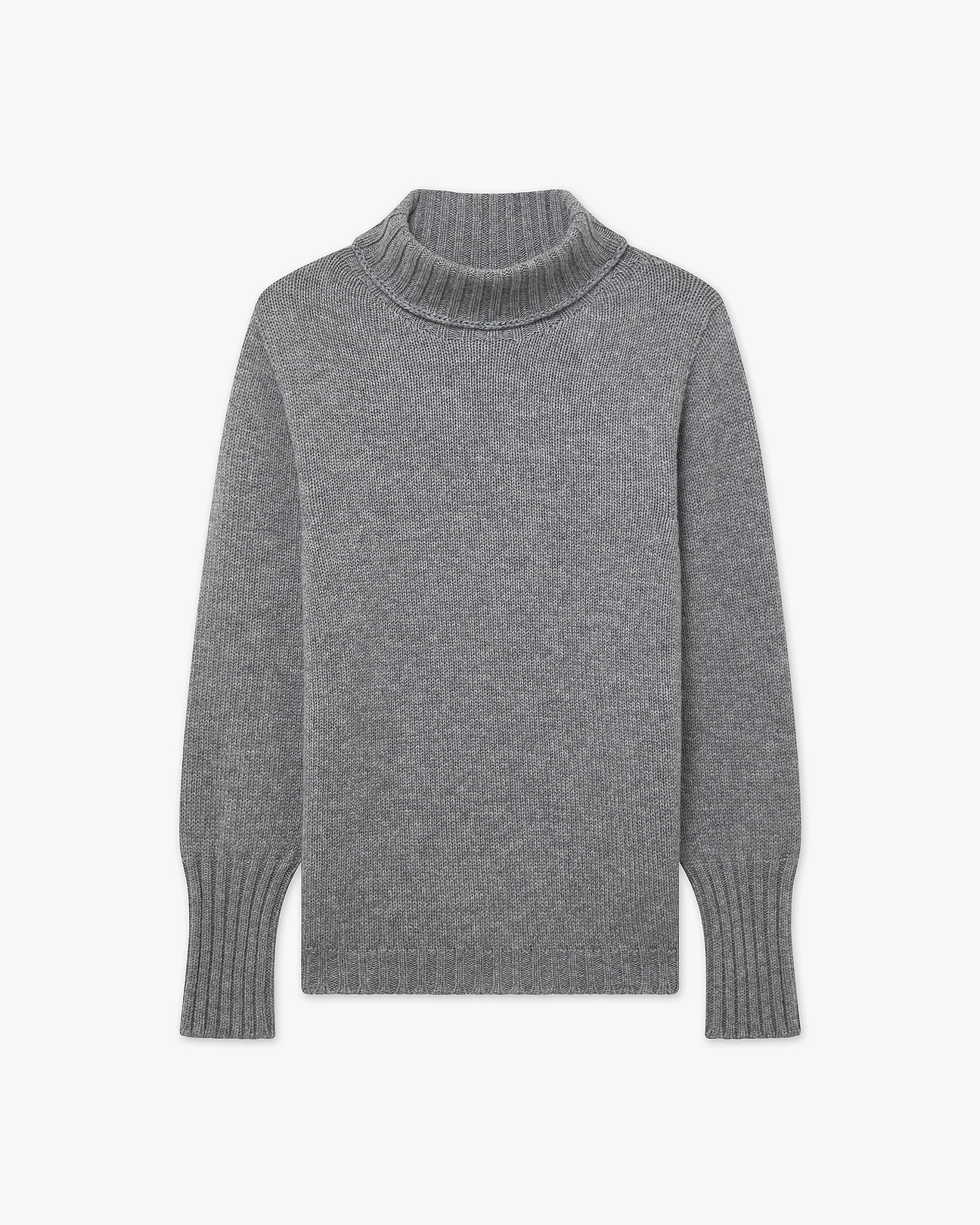 Women's Merano Cashmere Turtleneck Sweater - Medium Grey