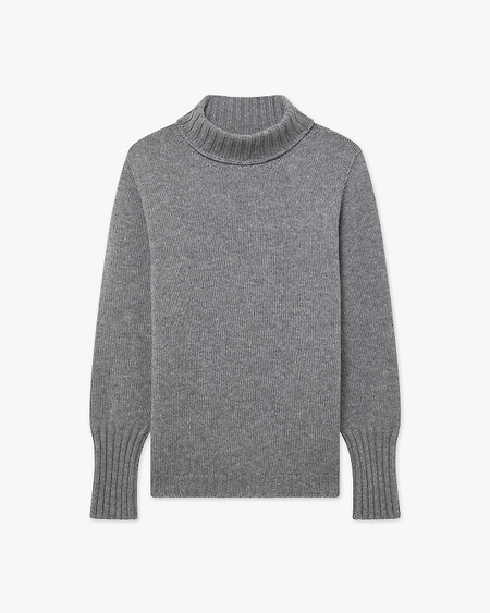 Women's Merano Turtleneck Sweater - Medium Grey Cashmere