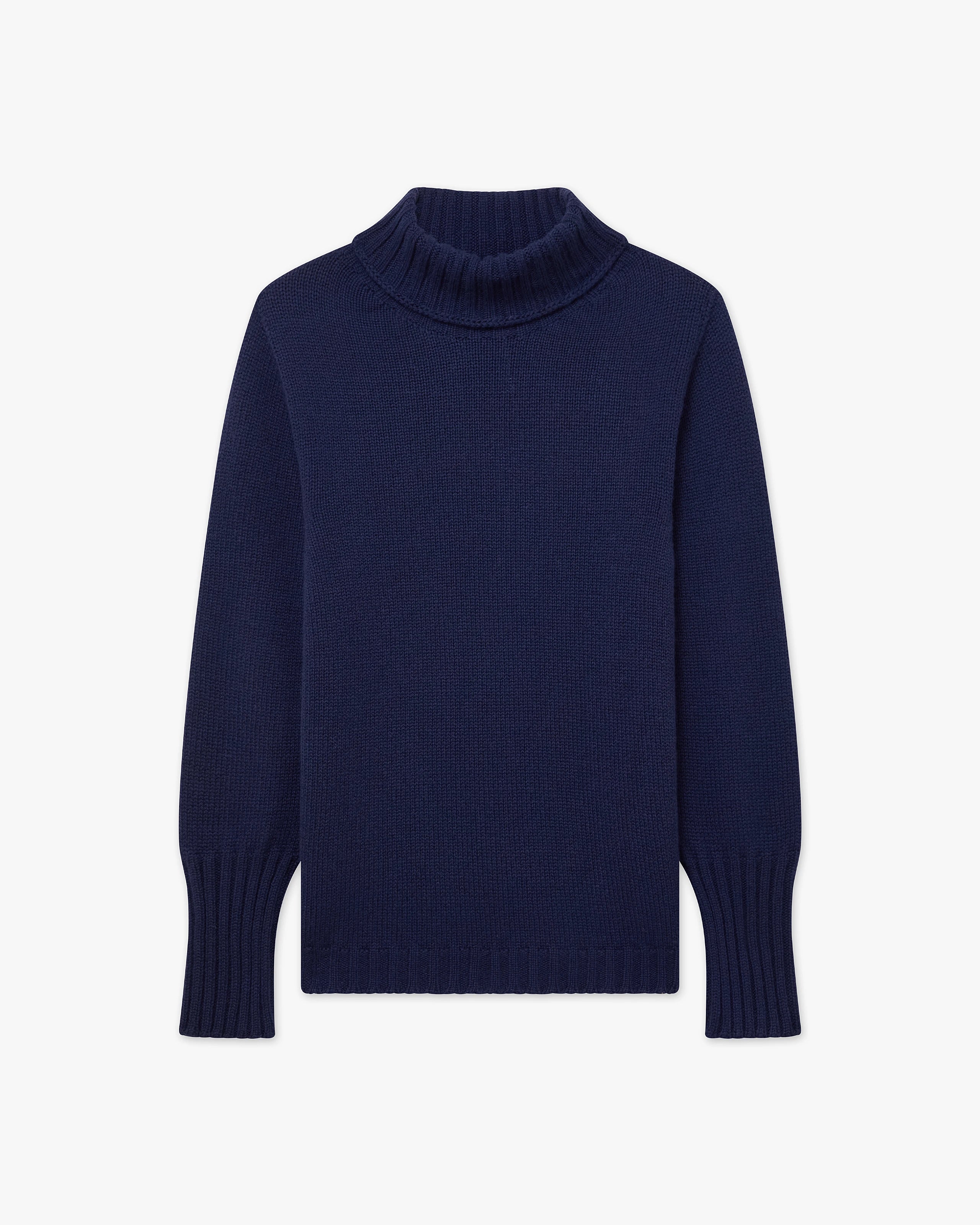 Women's Merano Turtleneck Sweater - Blue Cashmere