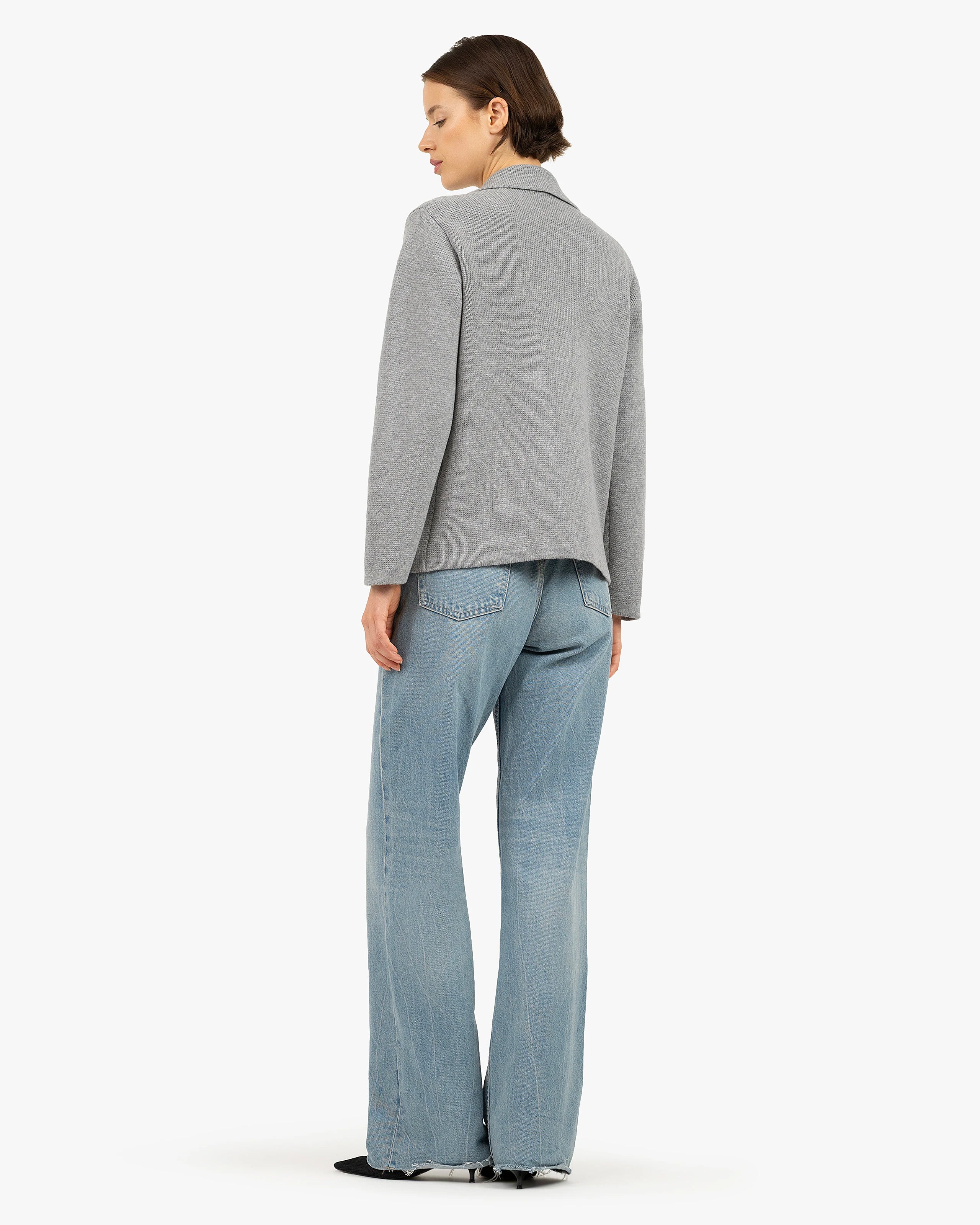 Women's Milford Blazer - Medium Grey Merino