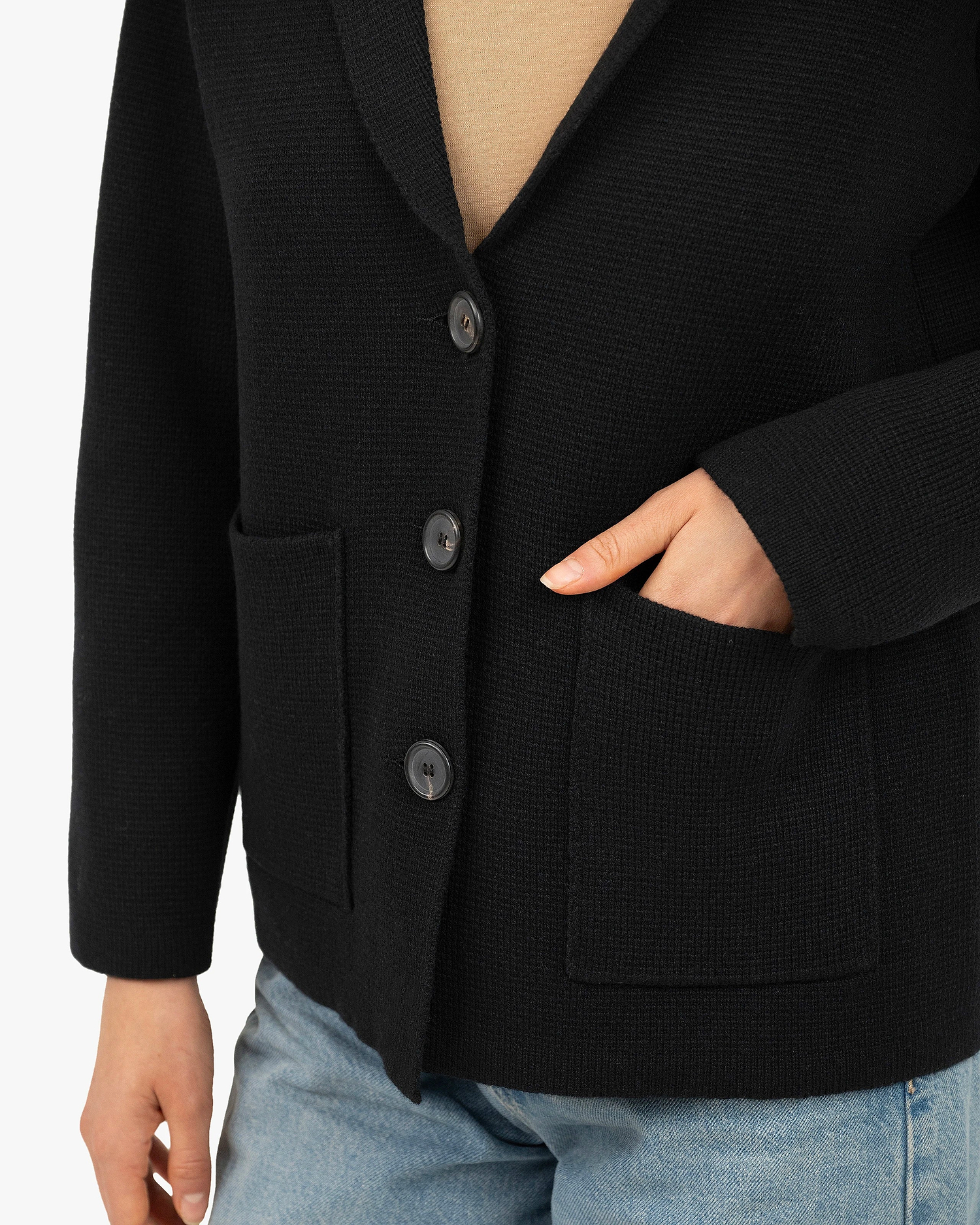Women's Milford Blazer - Black Merino