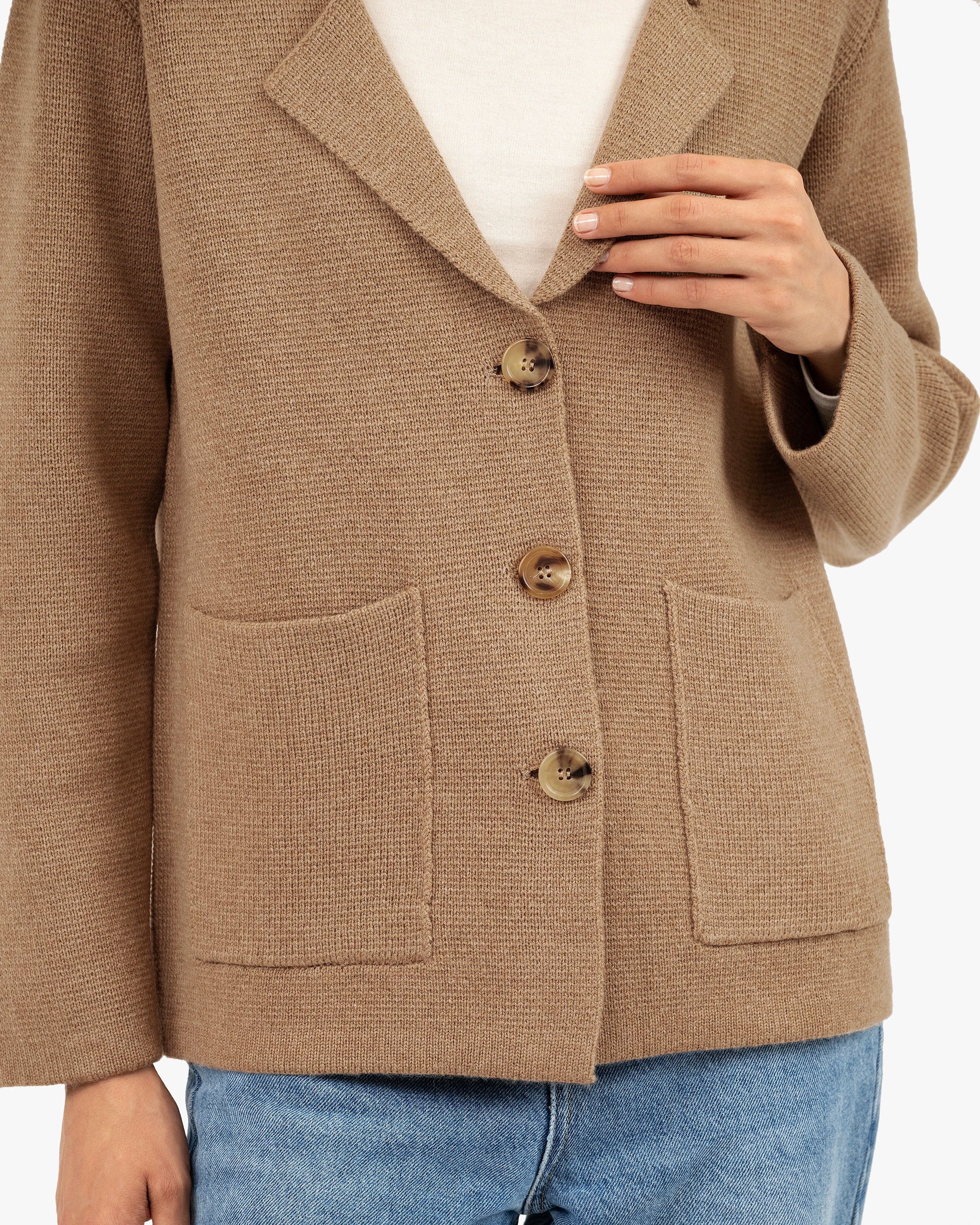 Women's Milford Blazer - Hazelnut Merino