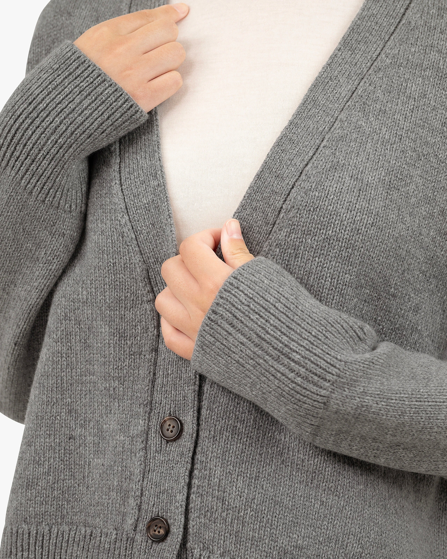 Women's Funes Cardigan - Grey Merino