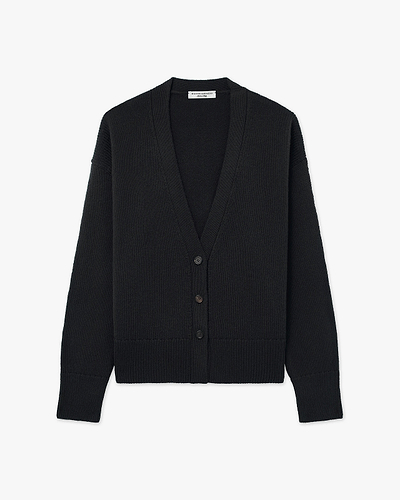 Women's Funes Cardigan - Black Merino