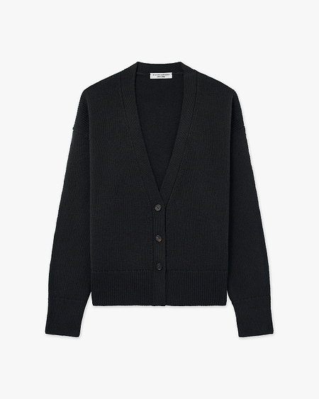 Women's Funes Cardigan - Black Merino