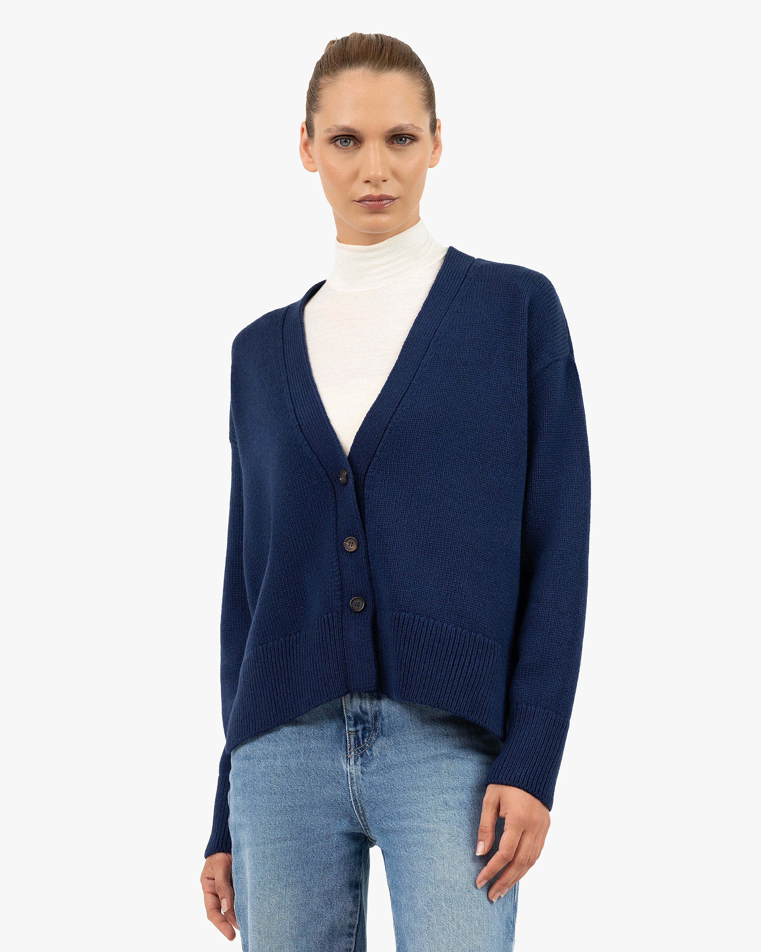 Women's Funes Cardigan - Blue Merino