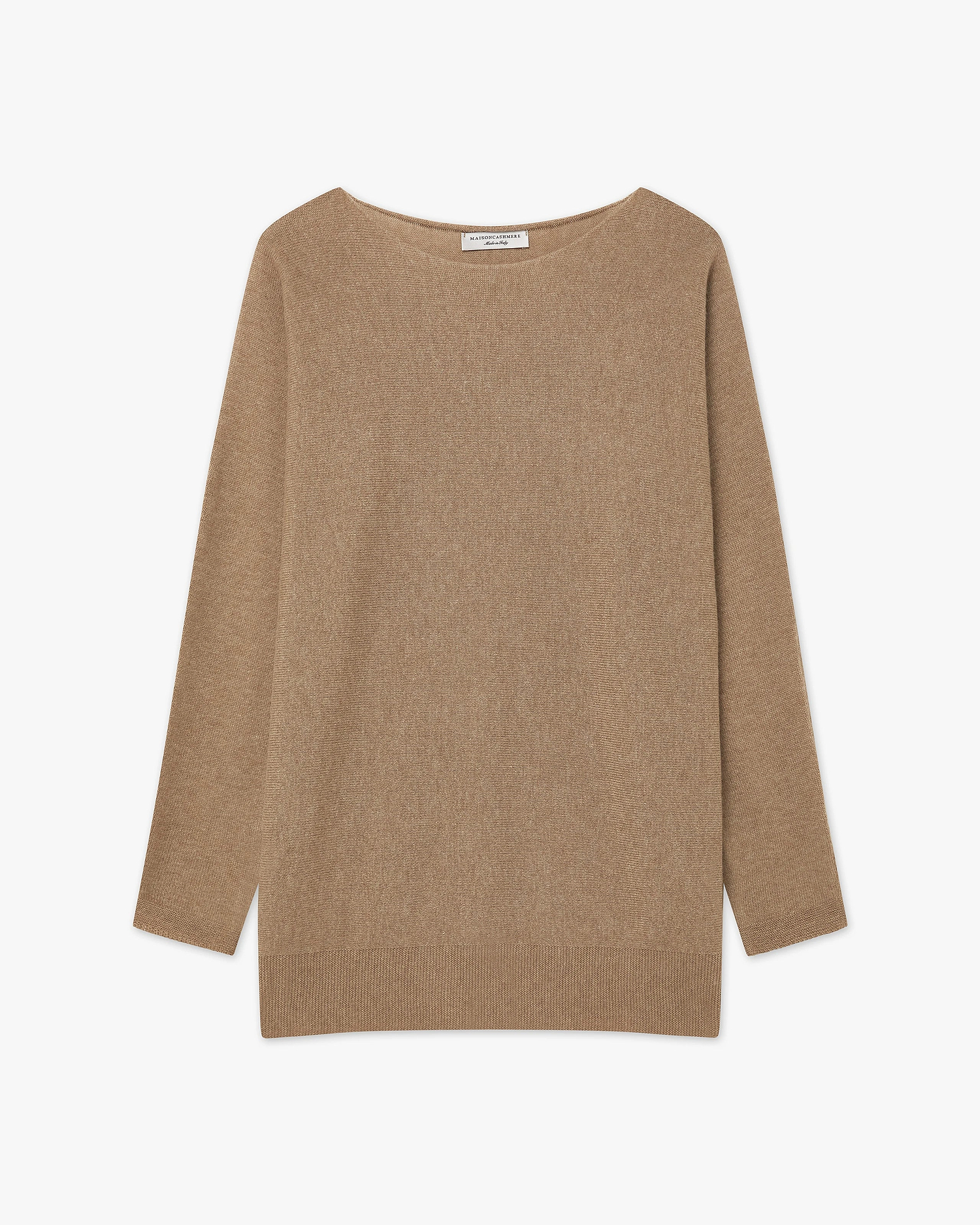 Milford Boat Neck Sweater - Hazelnut Merino
