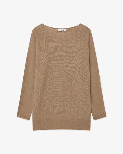 Milford Boat Neck Sweater - Hazelnut Merino