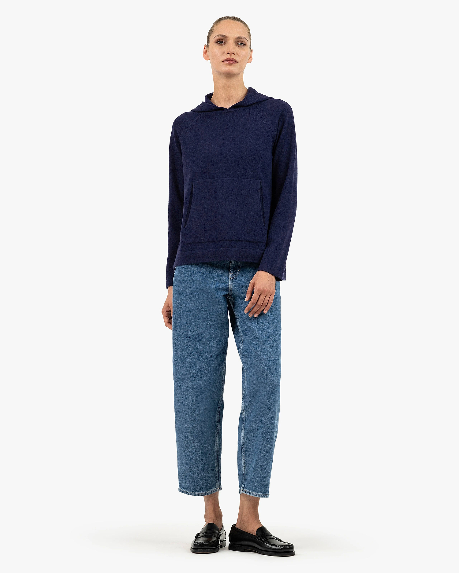 Women's Milford Hoodie - Blue Merino