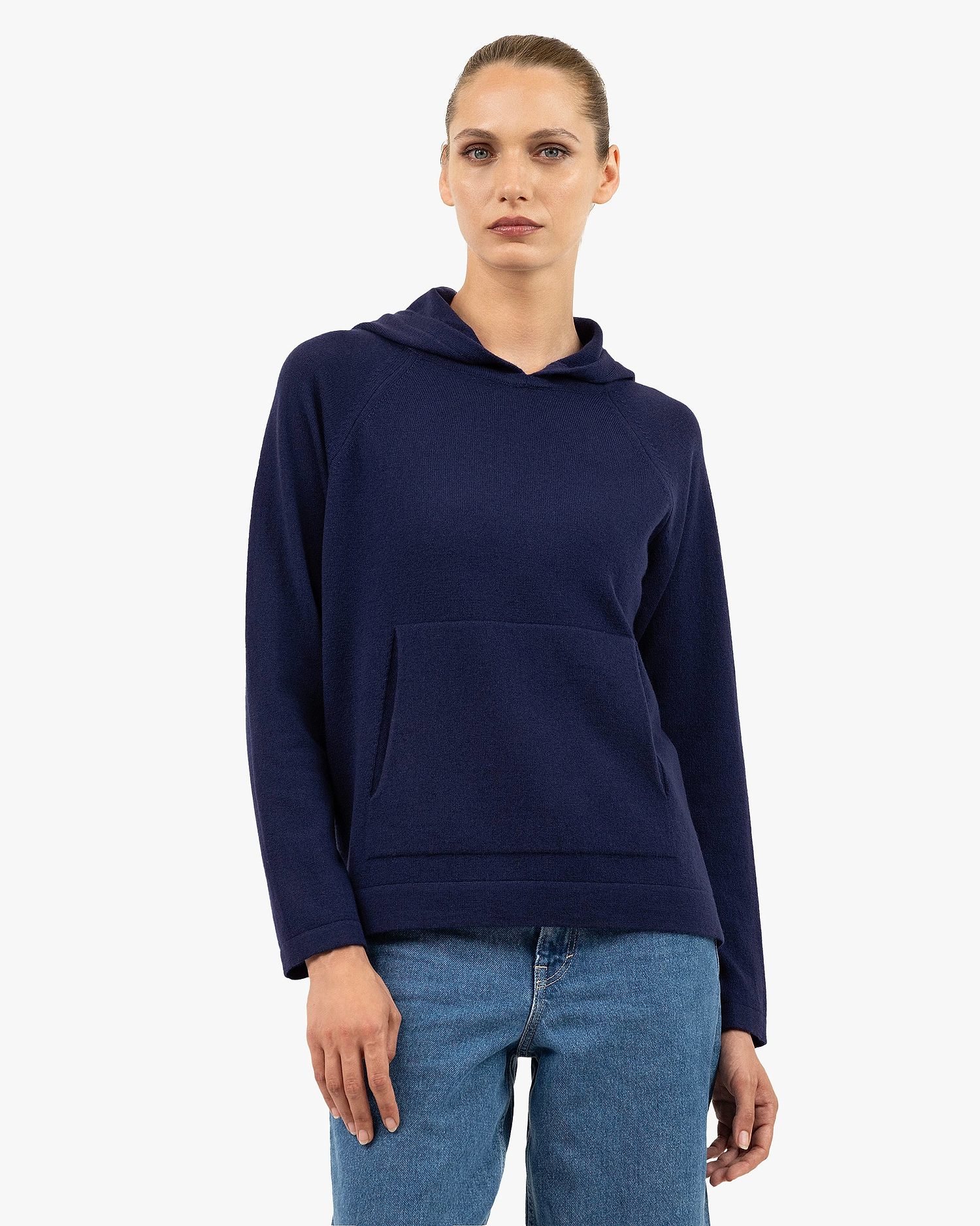 Women's Milford Hoodie - Blue Merino