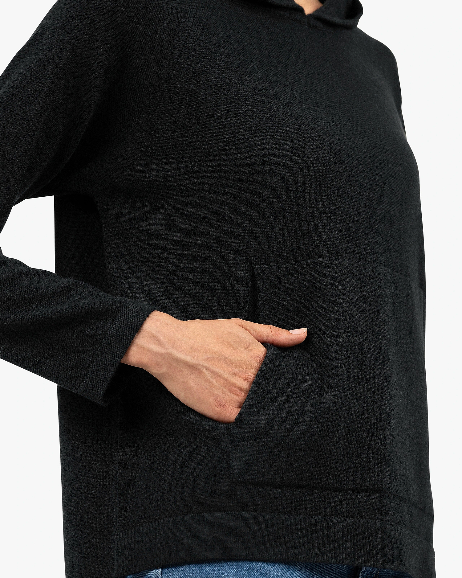 Women's Milford Hoodie - Black Merino