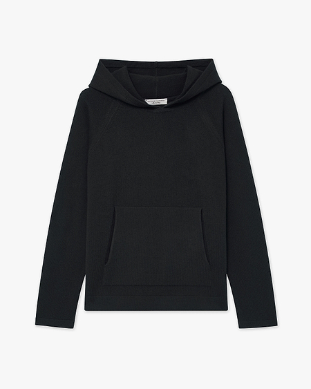 Women's Milford Hoodie - Black Merino