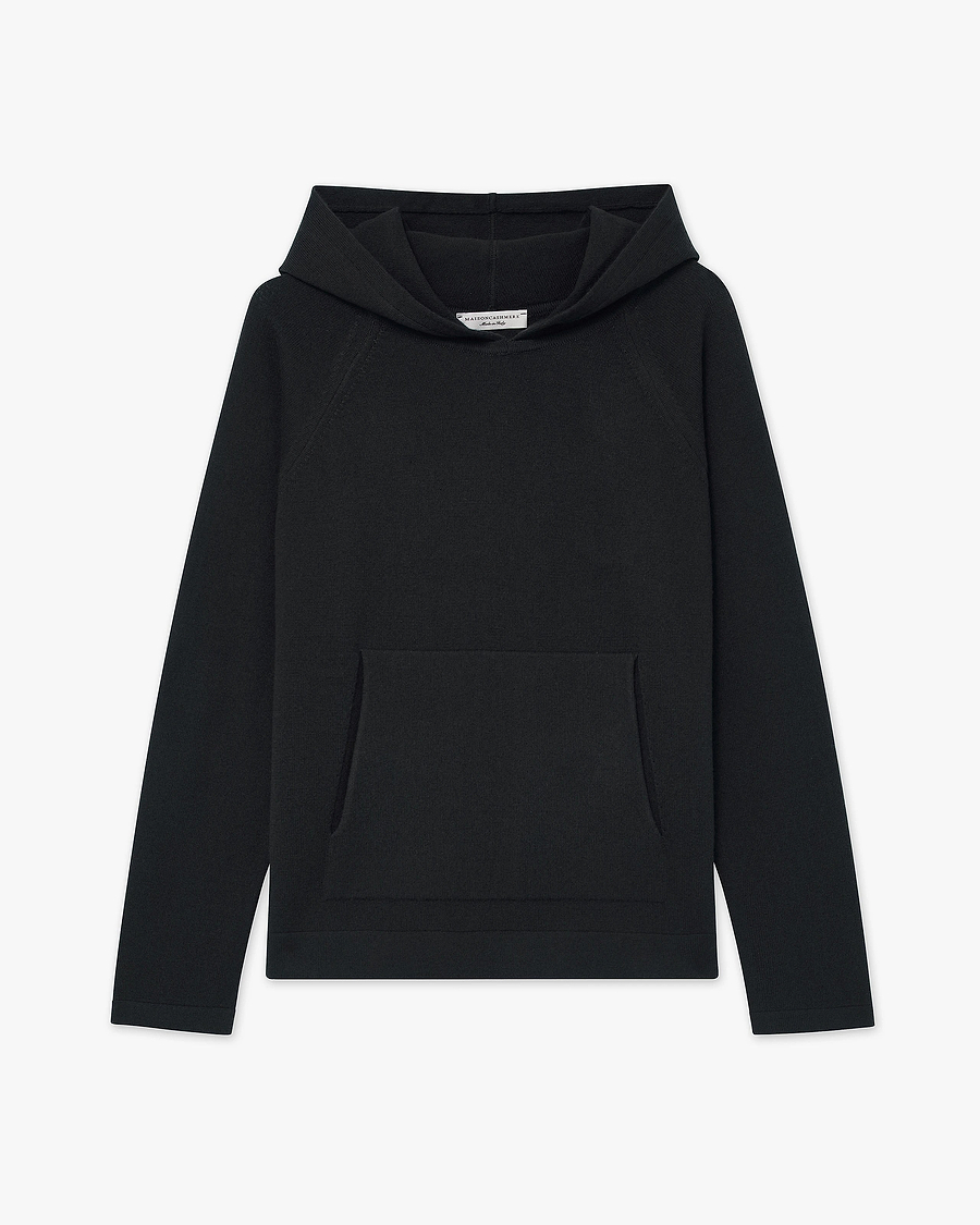 Women's Milford Hoodie - Black Merino