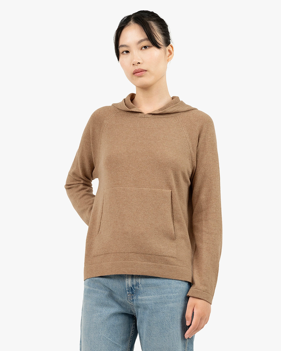 Women's Milford Hoodie - Hazelnut Merino