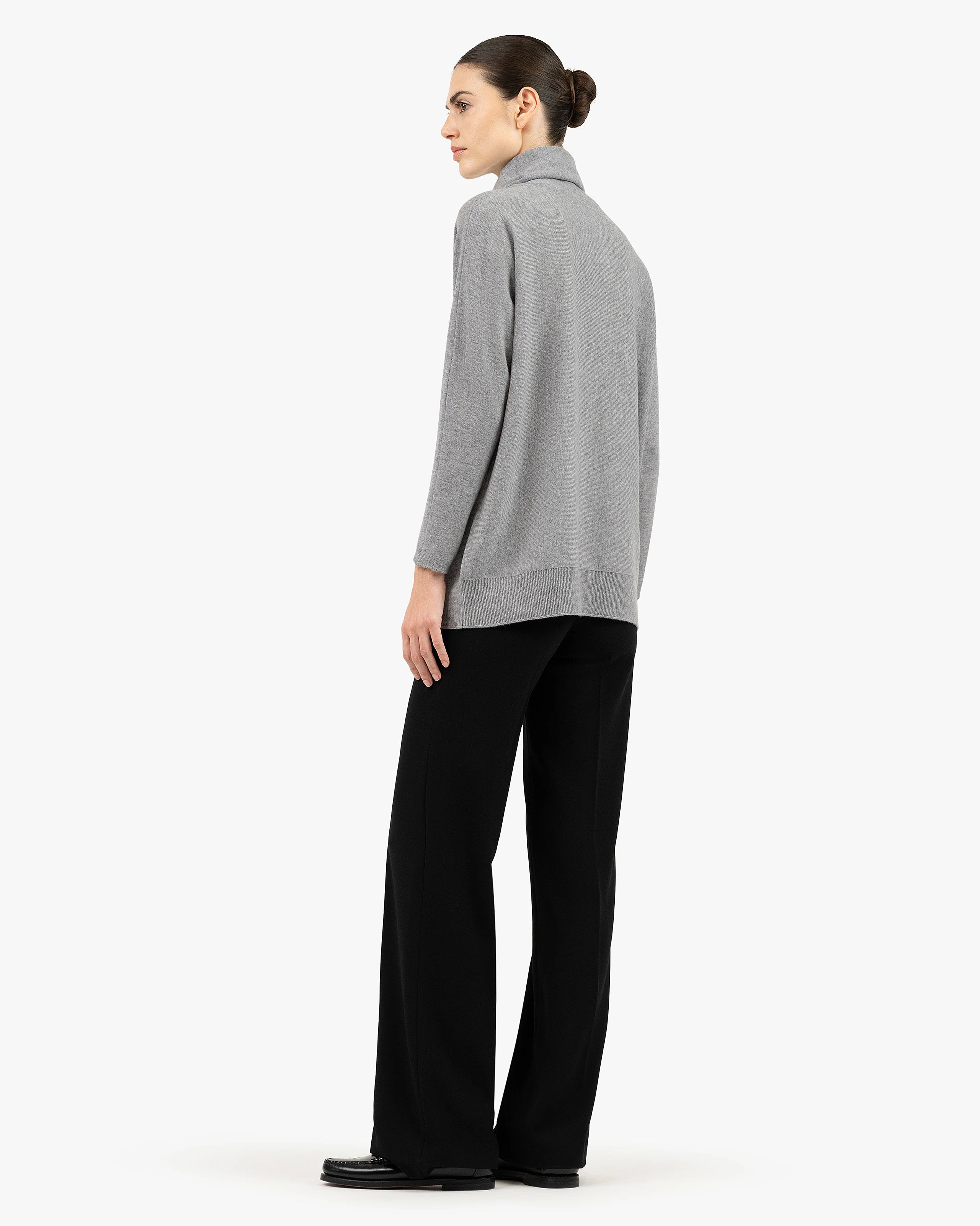 Women's Milford Merino Turtleneck Sweater - Medium Grey