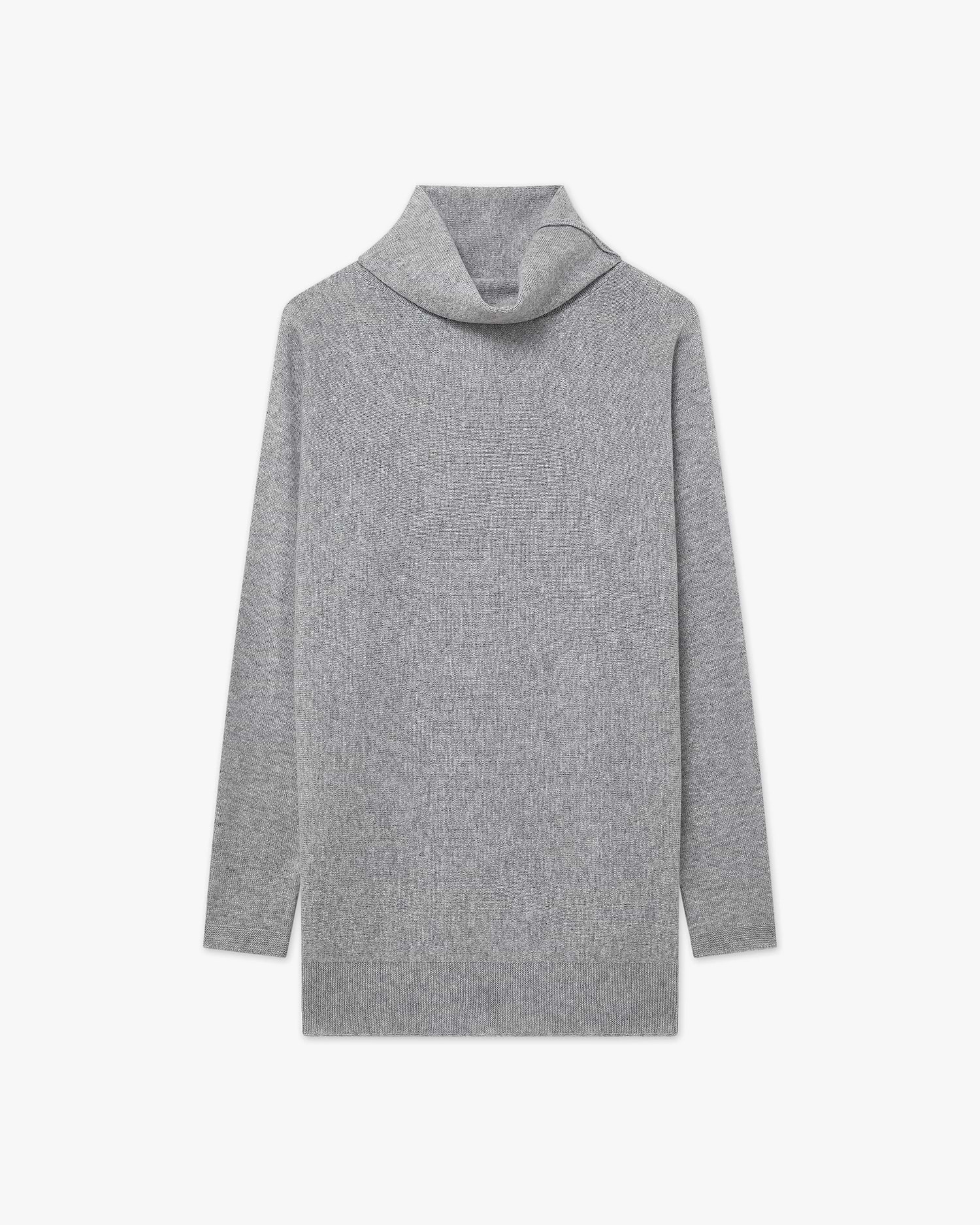 Women's Milford Merino Turtleneck Sweater - Medium Grey Women's Milford Merino Turtleneck Sweater - Medium Grey