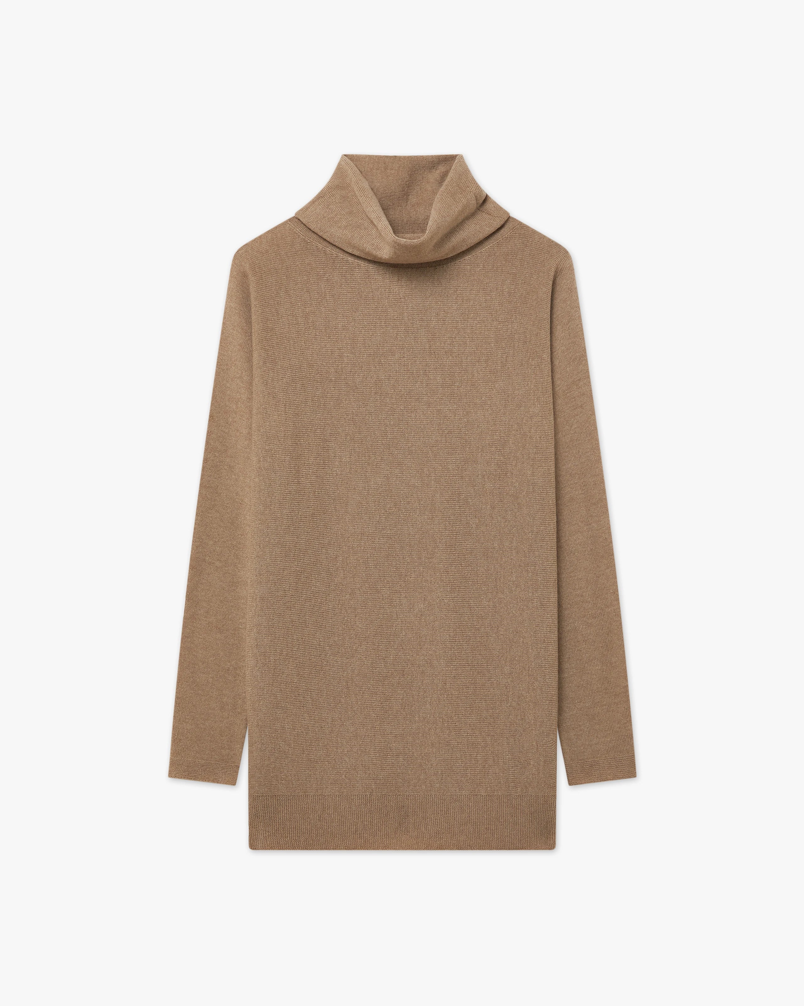 Women's Milford Turtleneck Sweater - Hazelnut Merino