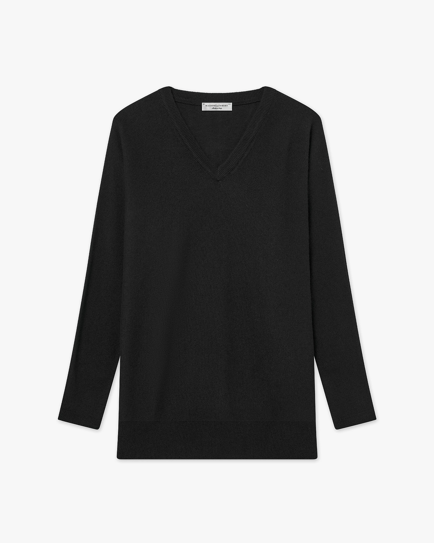 Women's Milford V-Neck Sweater - Black Merino