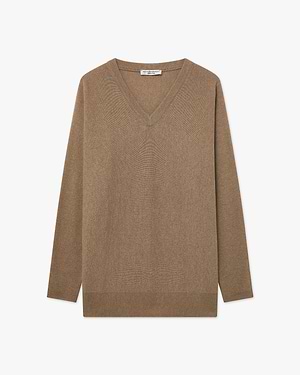 Women's Milford V-Neck Sweater - Hazelnut
