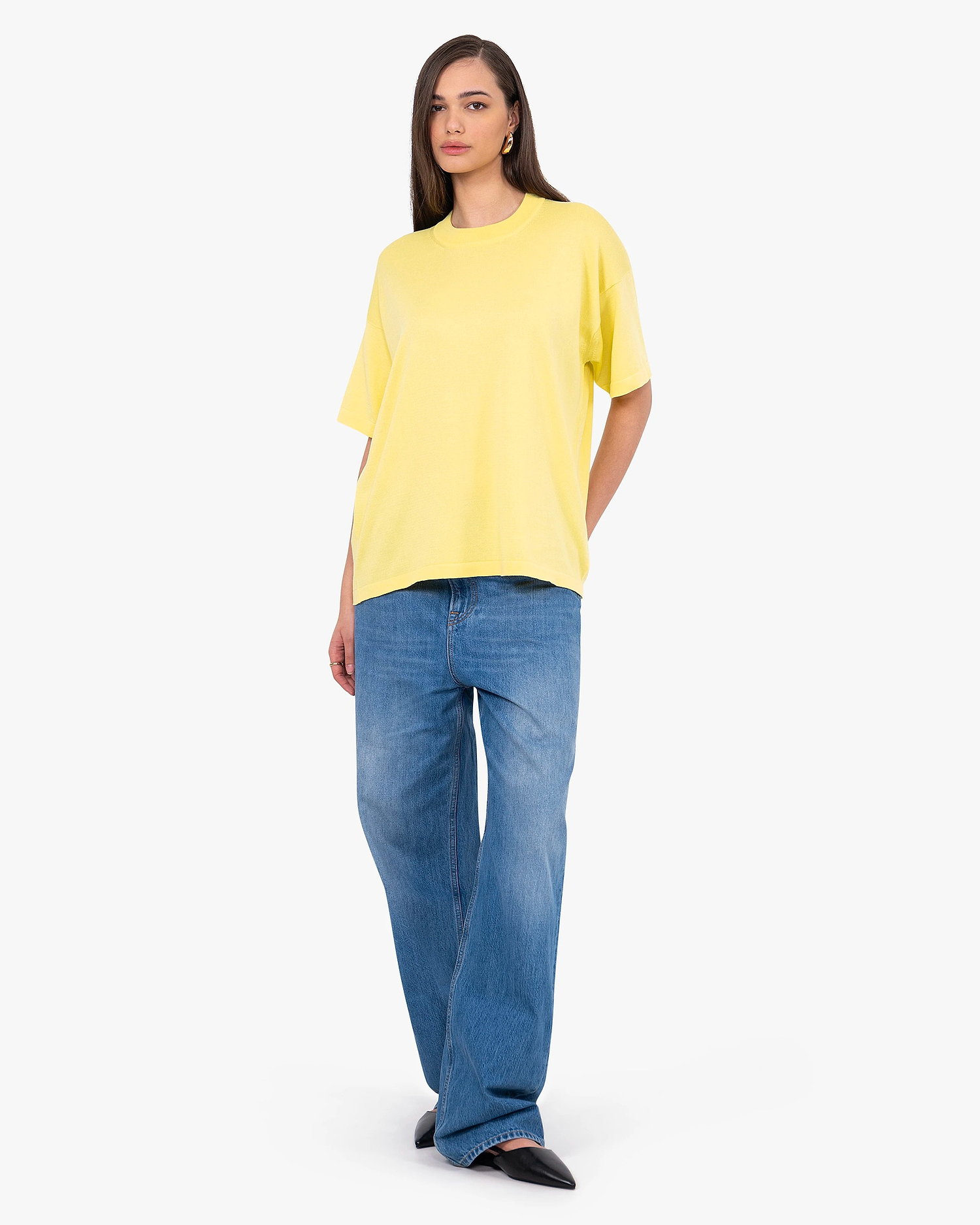 Women's Oasi Maxi Tee - Yellow Cotone