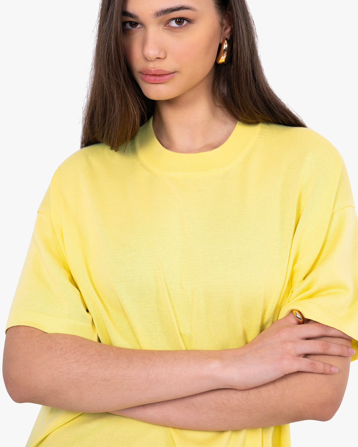 Women's Oasi Maxi Tee - Yellow Cotone