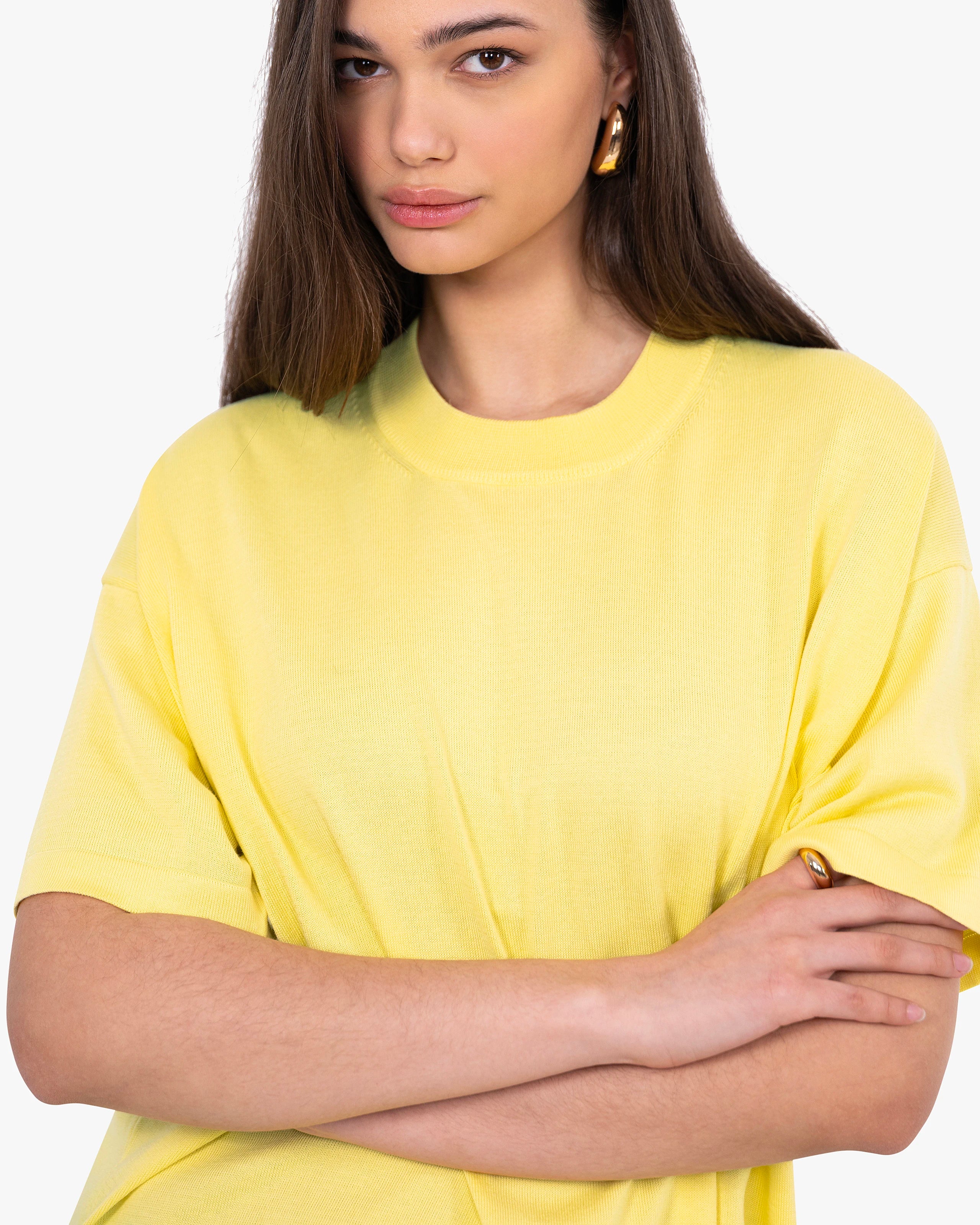 Women's Oasi Maxi Tee - Yellow Cotone
