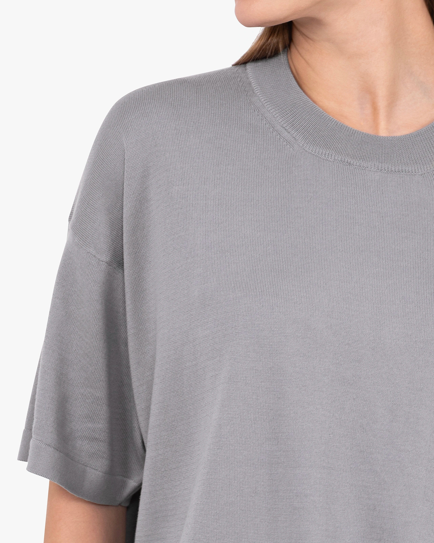 Women's Oasi Maxi Tee - Grey Cotone