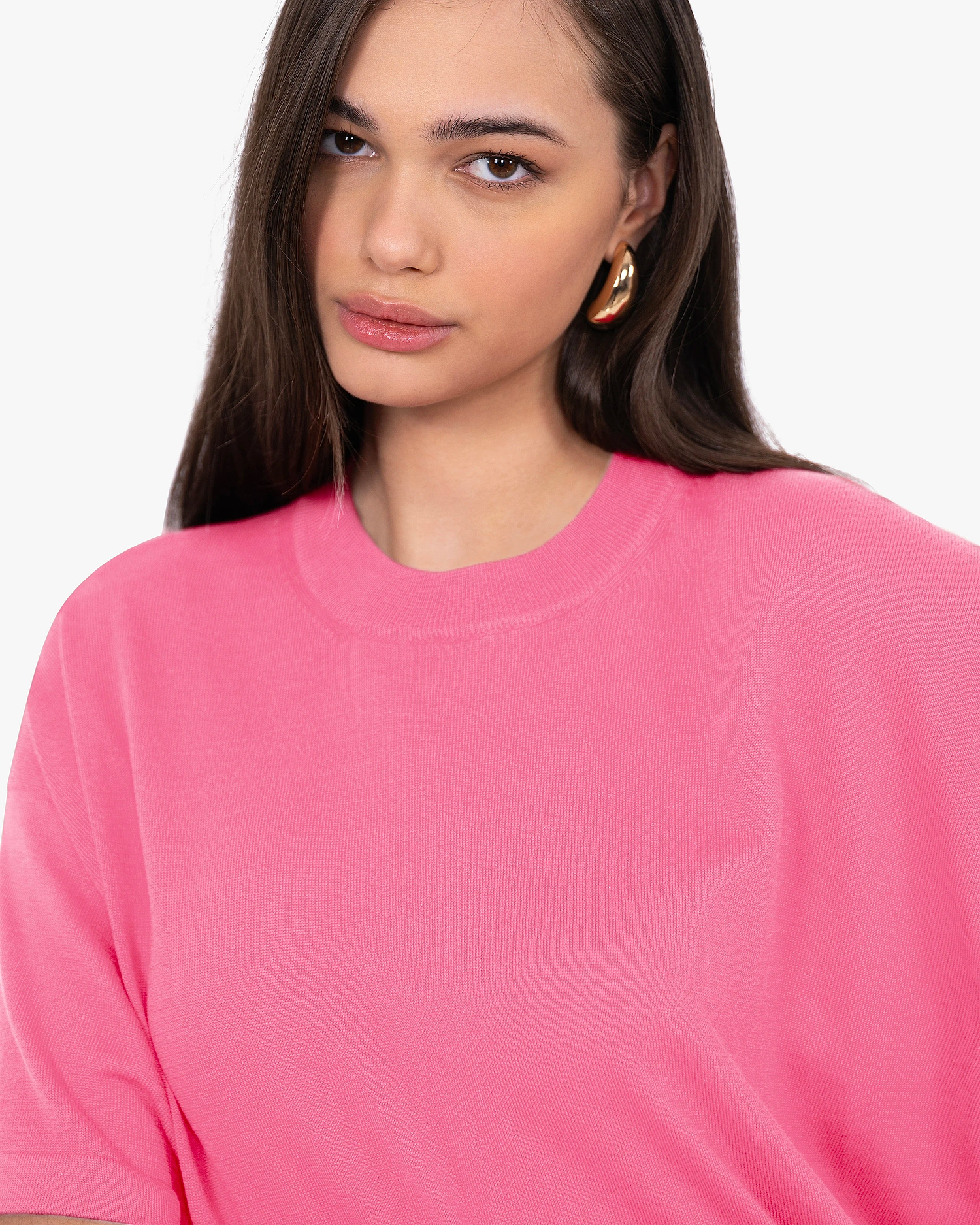 Women's Oasi Maxi Tee - Fuchsia Cotone