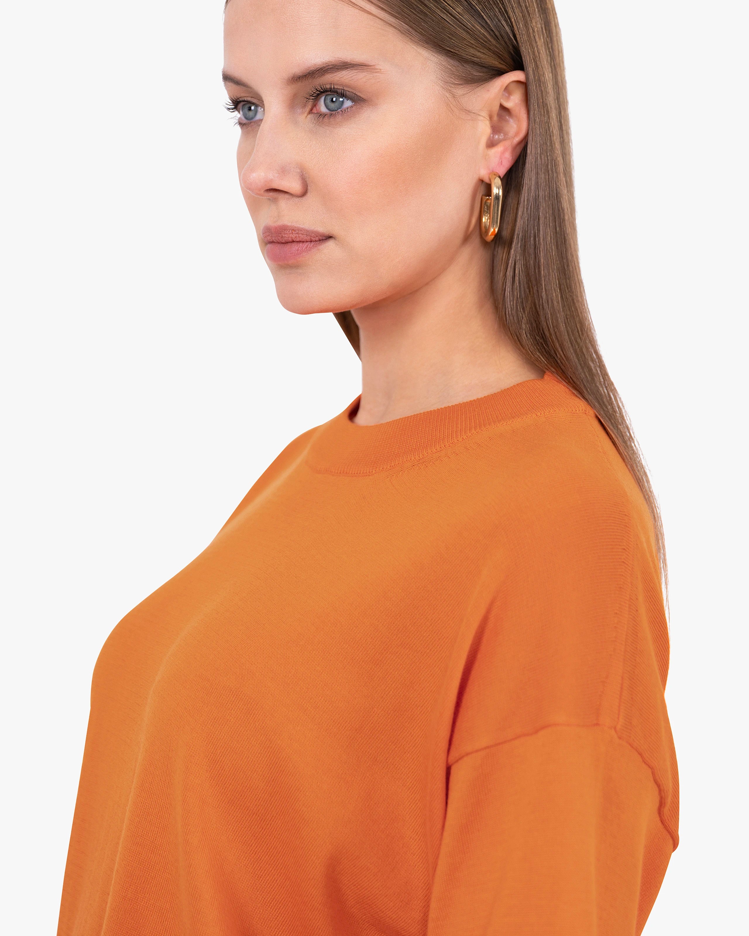 Women's Oasi Maxi Tee - Orange Cotone