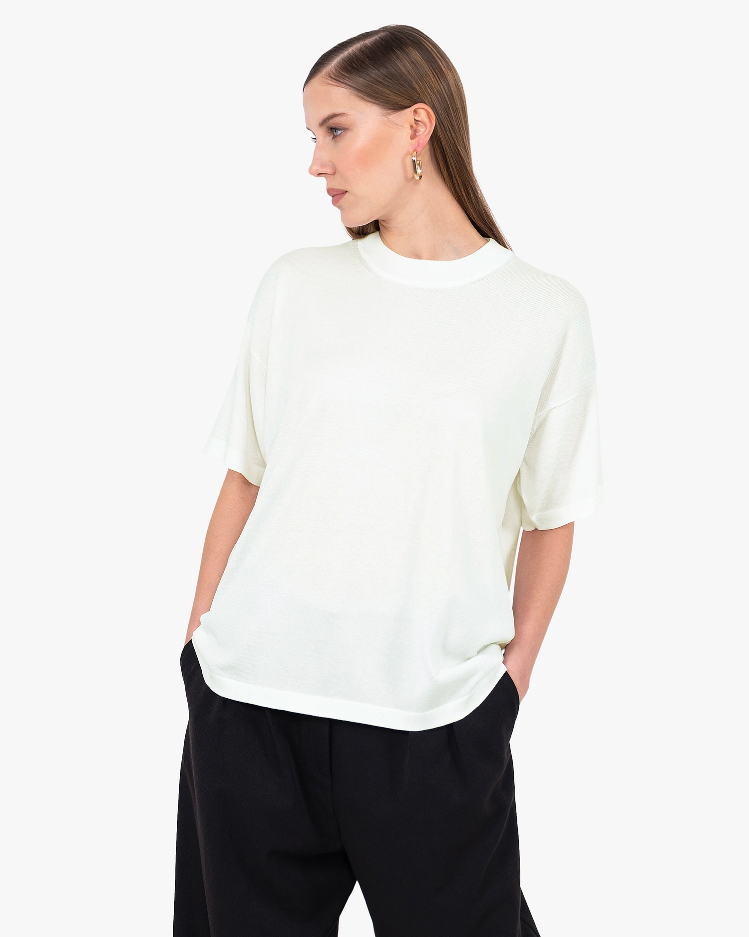 Women's Oasi Maxi Tee - White Cotone