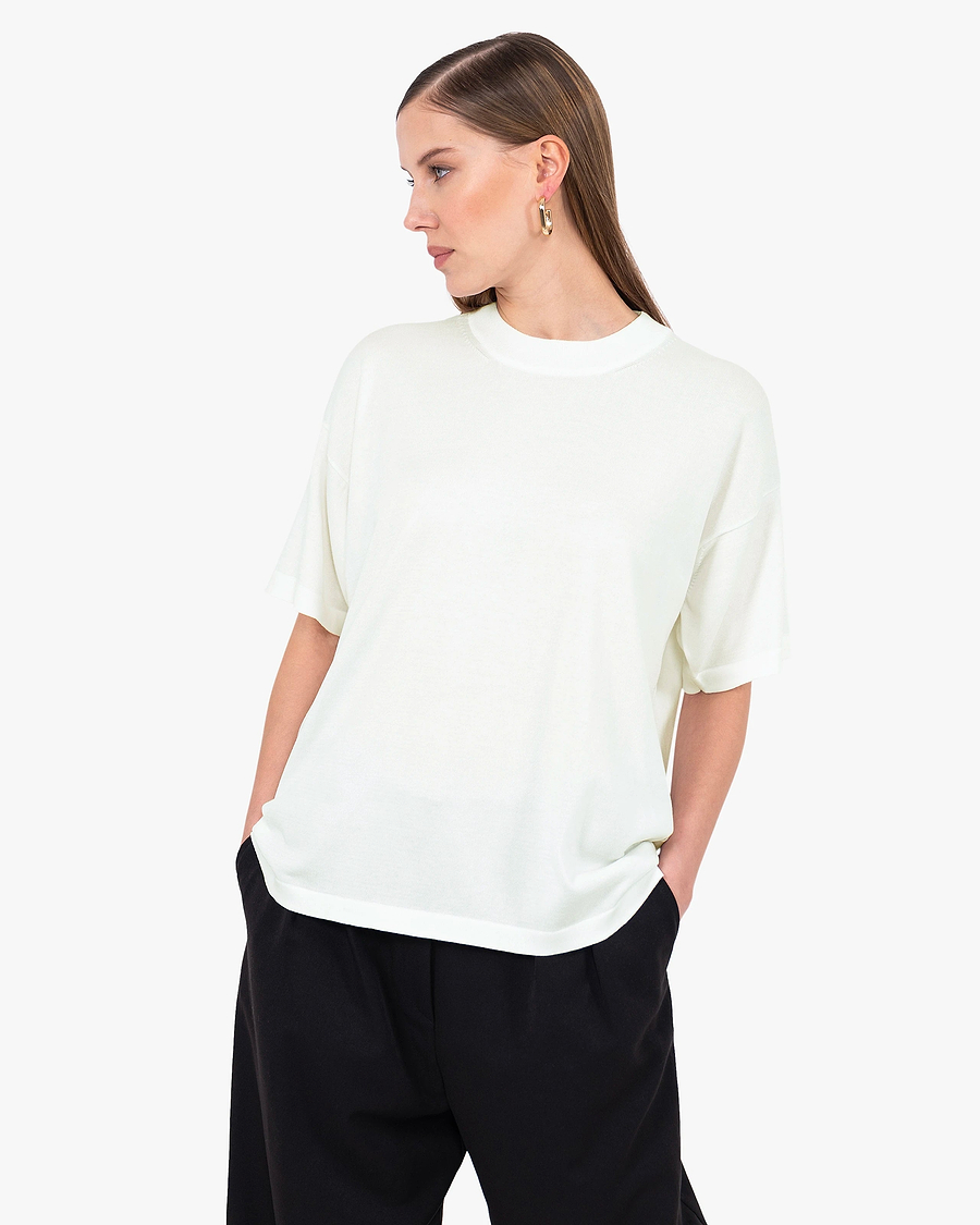Women's Oasi Maxi Tee - White Cotone