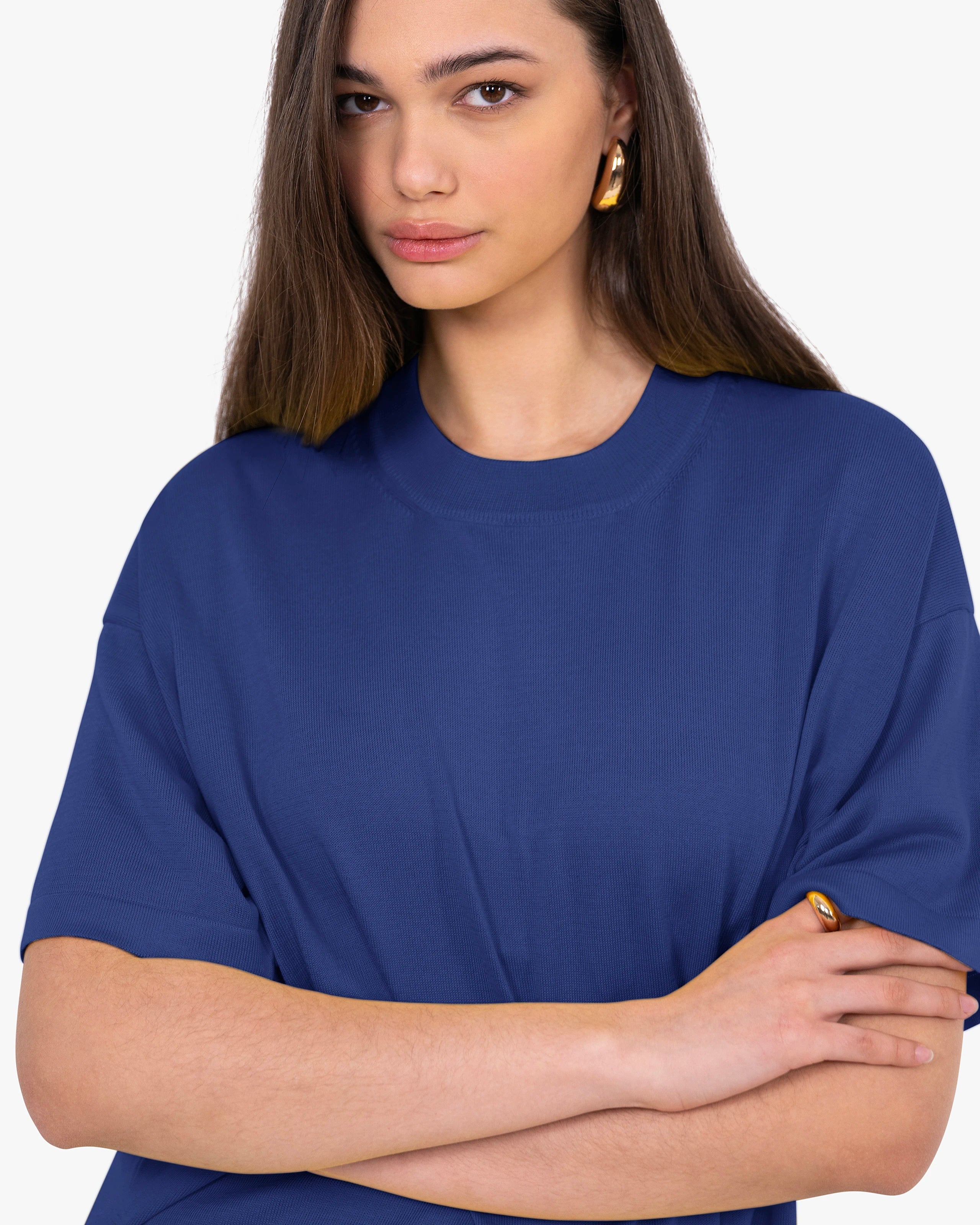 Women's Oasi Maxi Tee - Blue Cotone