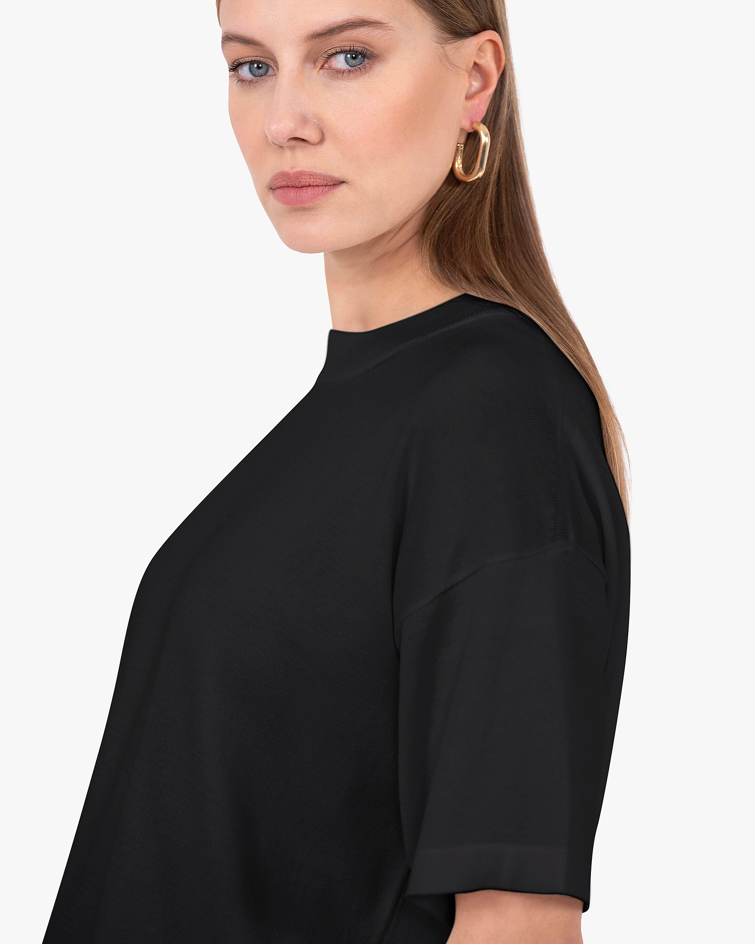 Women's Oasi Maxi Tee - Black Cotone
