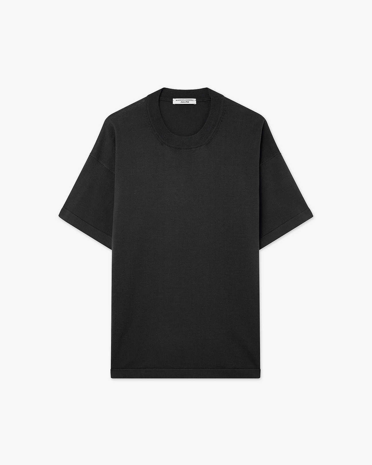Women's Oasi Giza Cotton Oversized T-Shirt - Black | MaisonCashmere