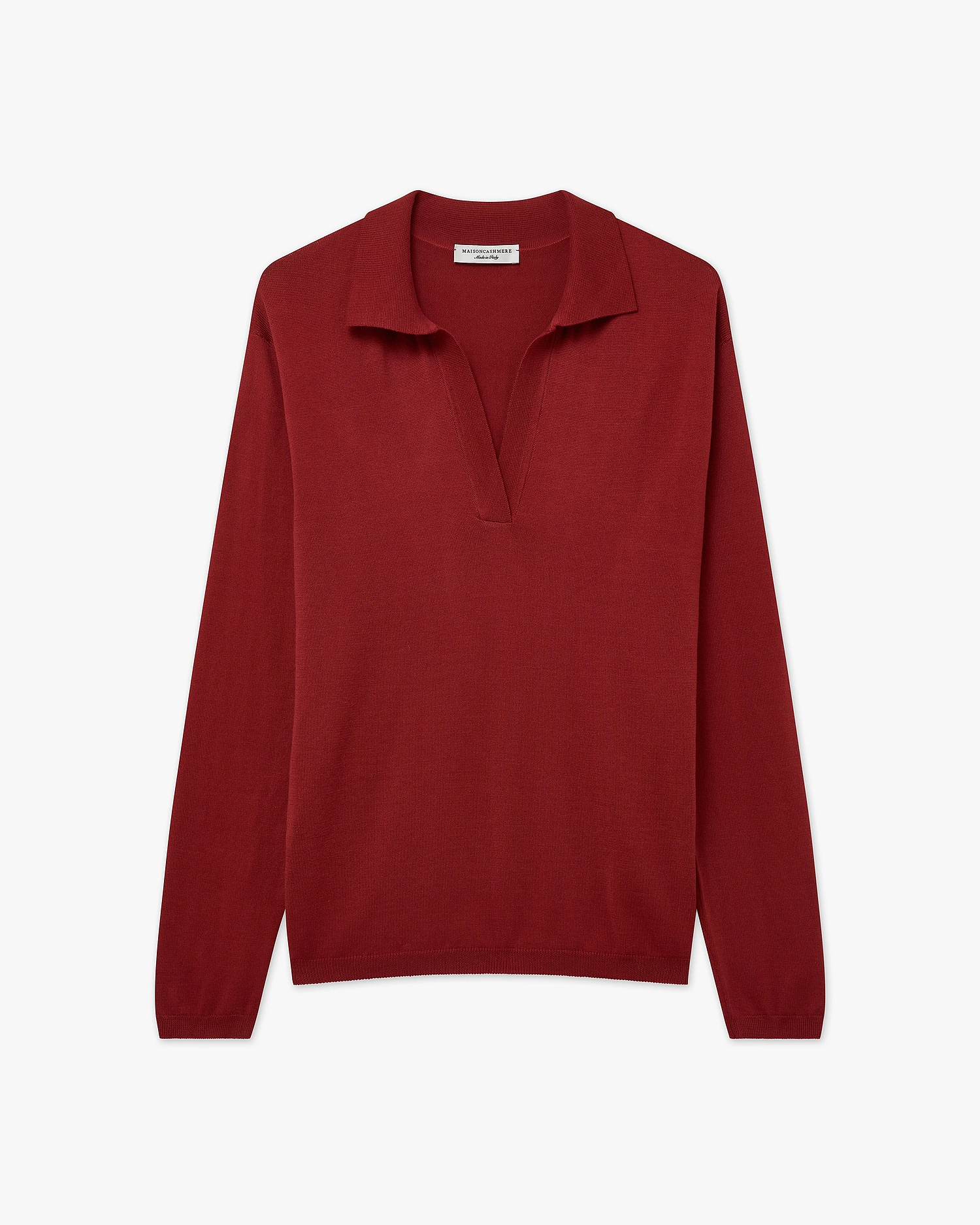 Women's Oasi Polo Sweater - Red Cotone