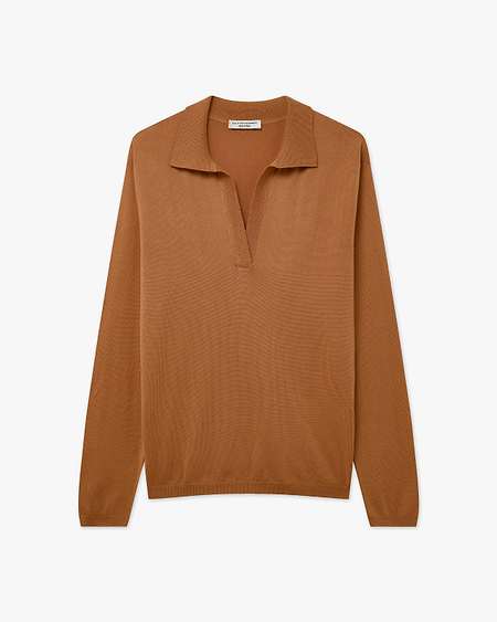 Women's Oasi Polo Sweater - Hazelnut Cotone