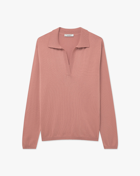 Women's Oasi Polo Sweater - Blush Cotone