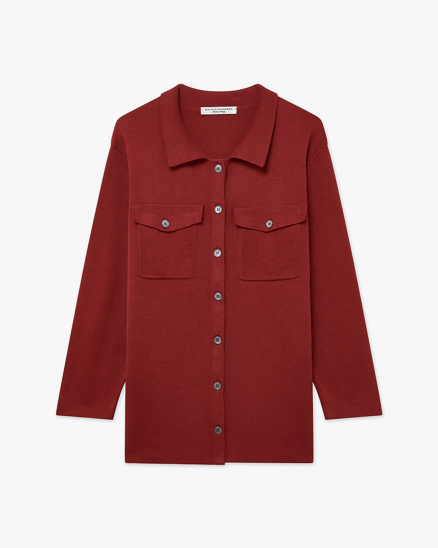 Oasi Shirt Sweater - Red Cotone
