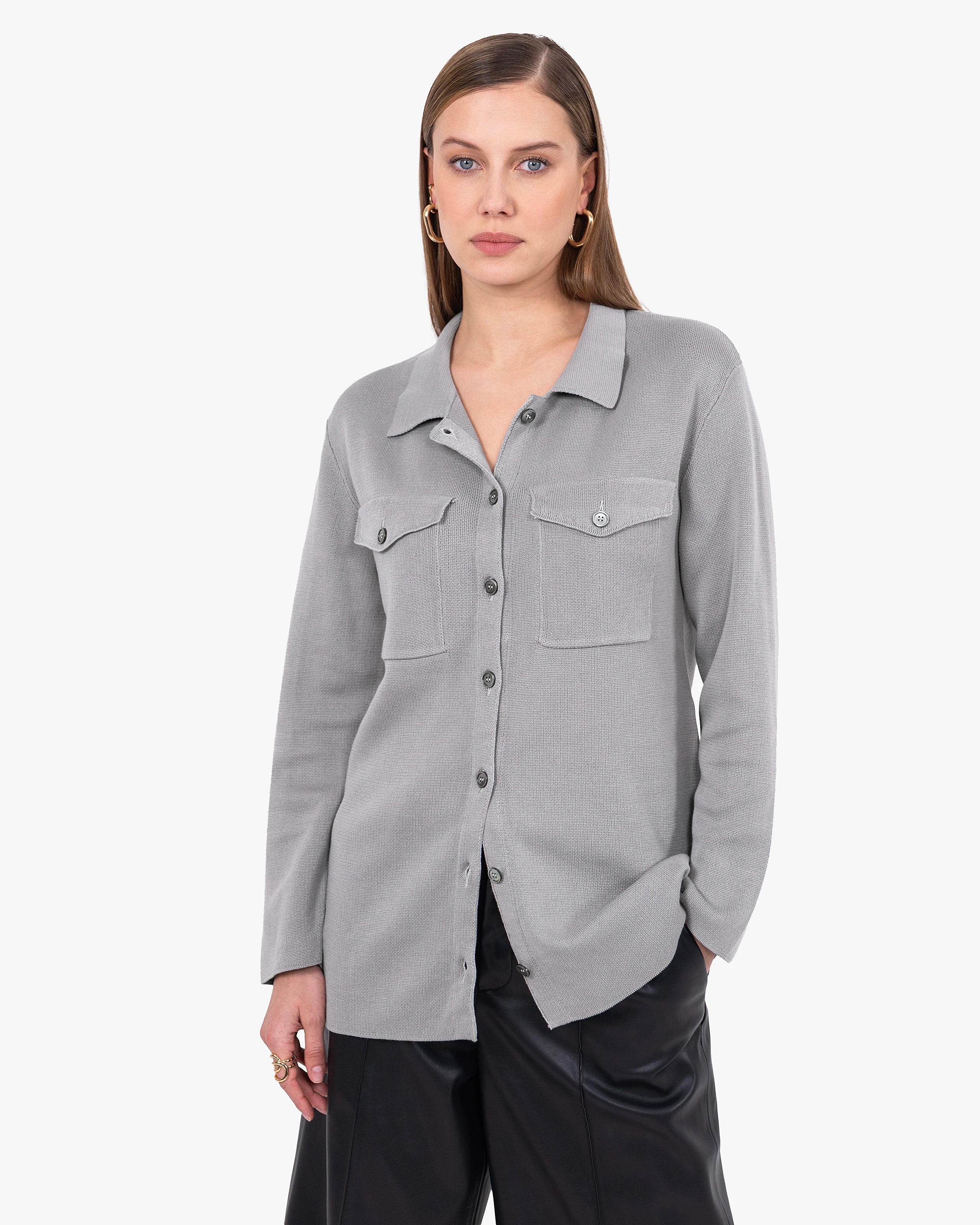 Oasi Shirt Sweater - Grey Cotone