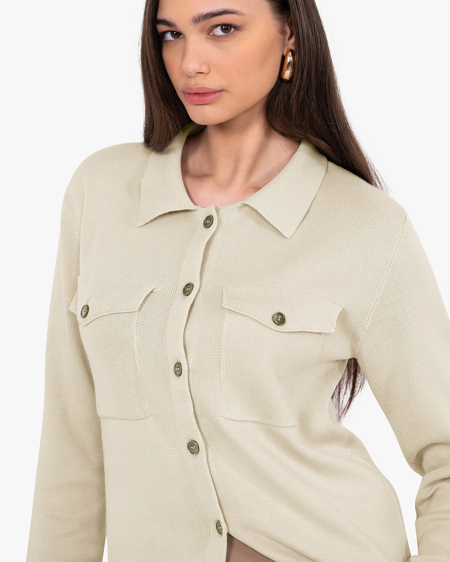 Oasi Shirt Sweater - Beige Cotone