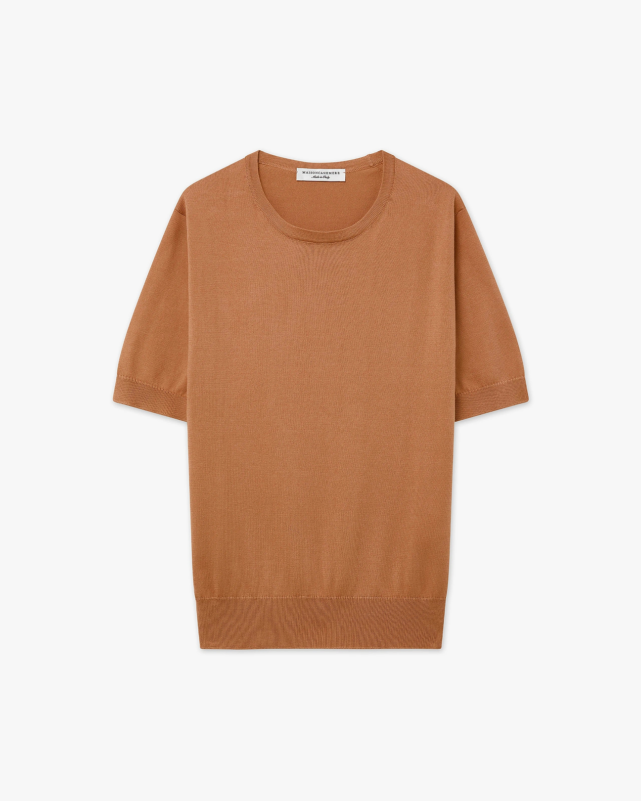 Women's Oasi Cotton T-Shirt - Hazelnut | MaisonCashmere