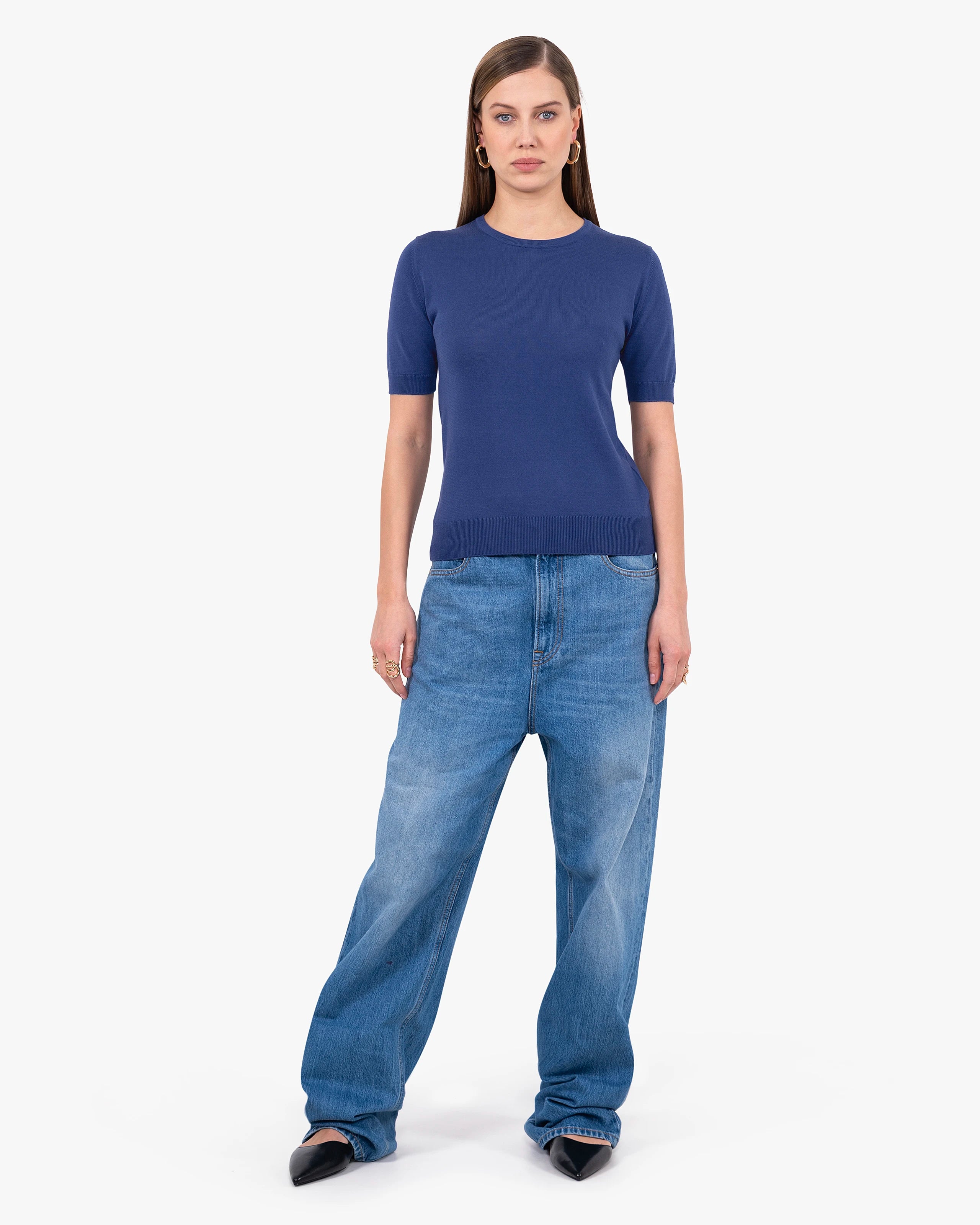 Women's Oasi Tee - Blue Cotone