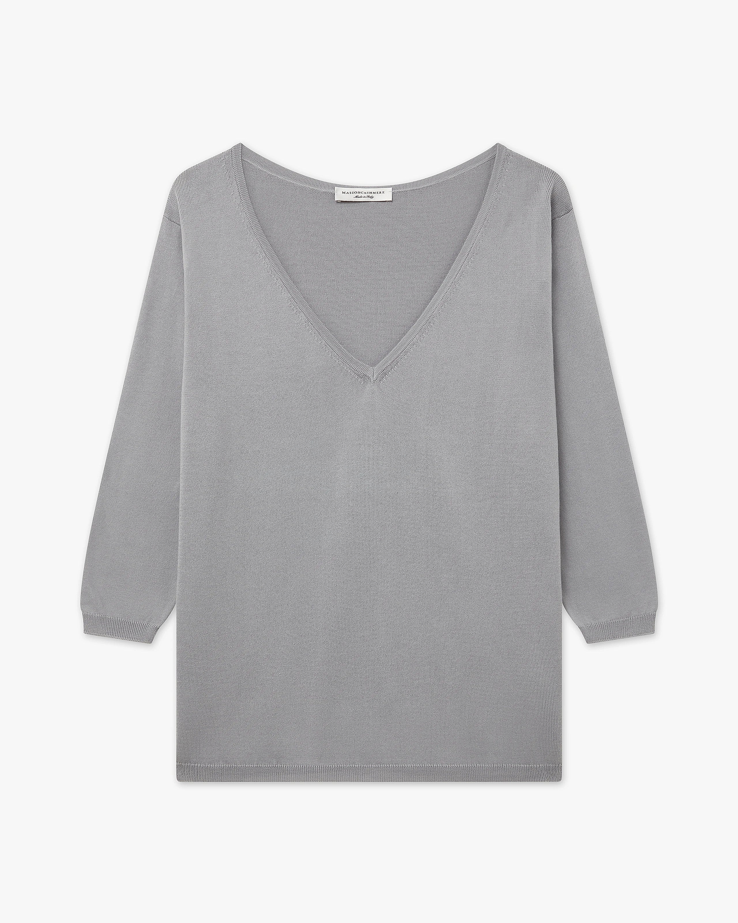 Women's Oasi V-Neck Sweater - Grey Cotone