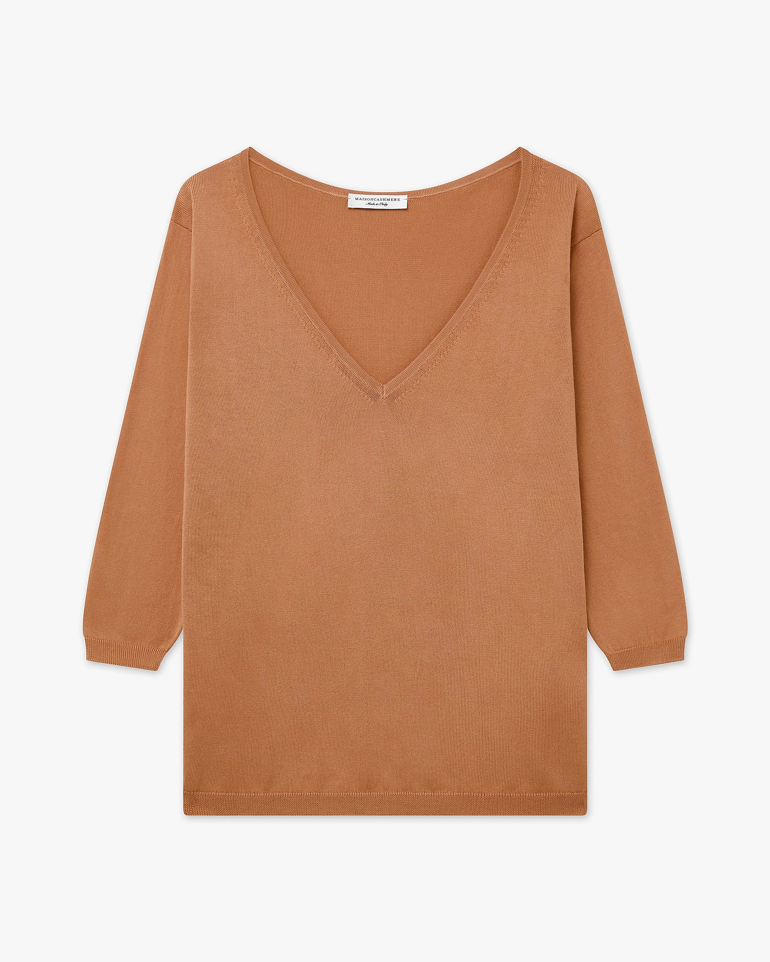 Women's Oasi V-Neck Sweater - Hazelnut Cotone